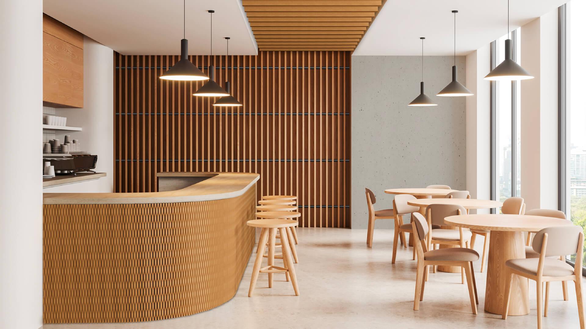 Material-Mix: Dukta® | Acoustic-Lightboard® | Acoustic-Grilles | Acoustic-Baffles | LightBeton®