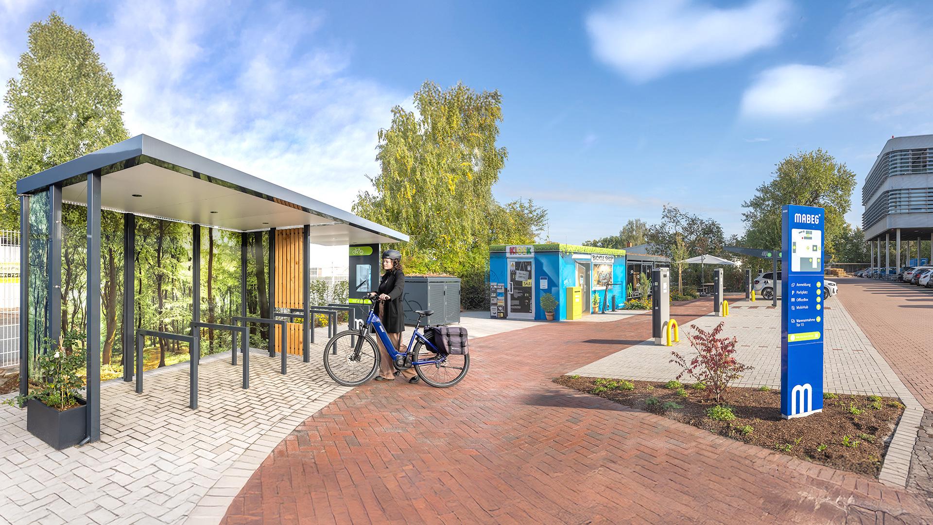 Der MobiHub auf dem Soester Gelände der MABEG Kreuschner GmbH & Co. KG