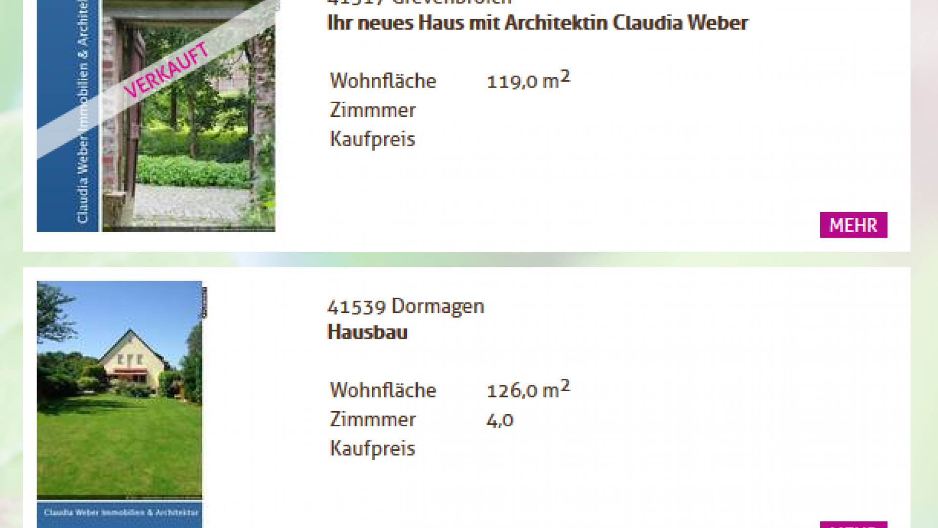 Claudia Weber, Architektur & Immobilien