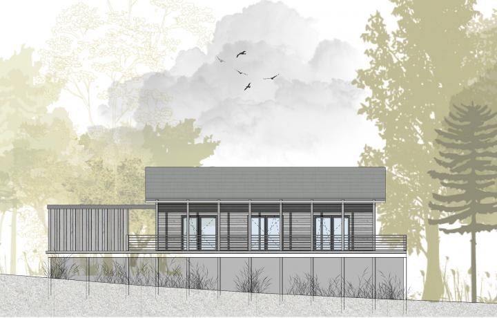 Ansicht eines Bungalows