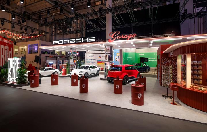 Messestand OMR 2025 für PORSCHE